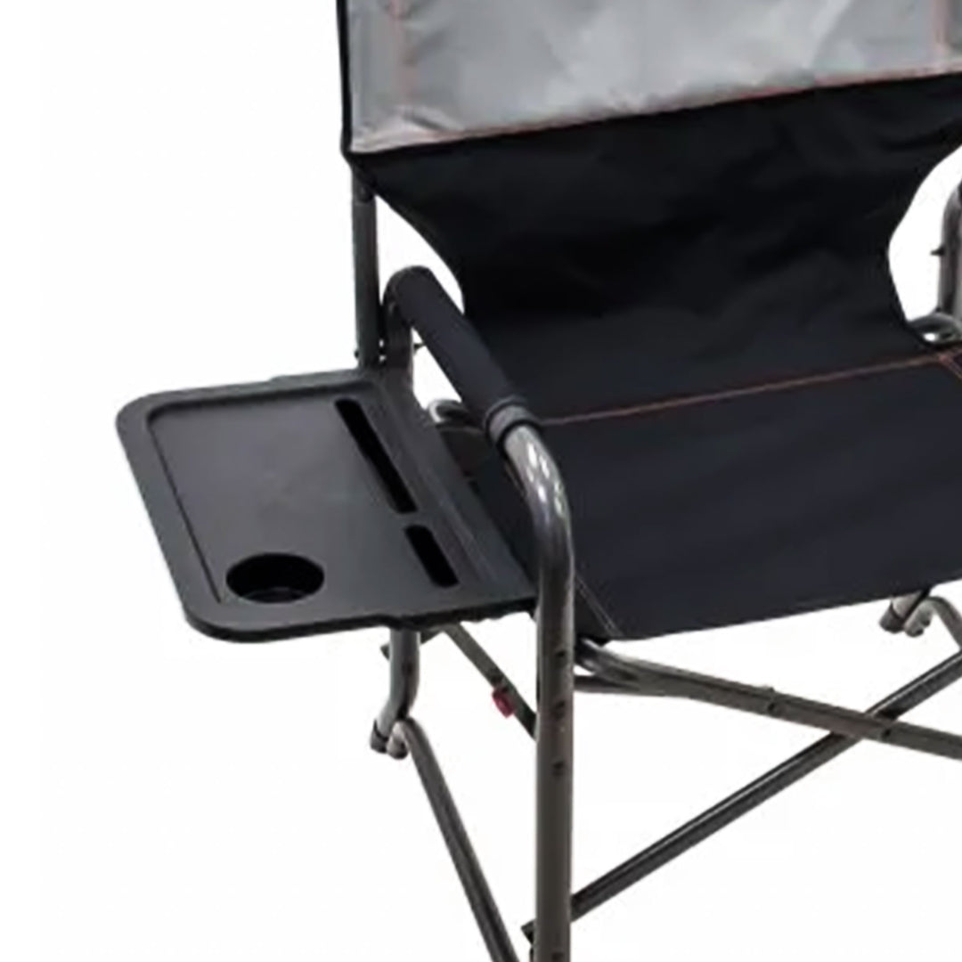 RIO Brands XXL Oversized Director’s Chair w/Side Table & Carry Straps,Gray(Used) - VMInnovations