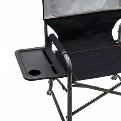 RIO Brands XXL Director’s Chair w/Side Table & Carry Straps, Gray (Open Box) - VMInnovations