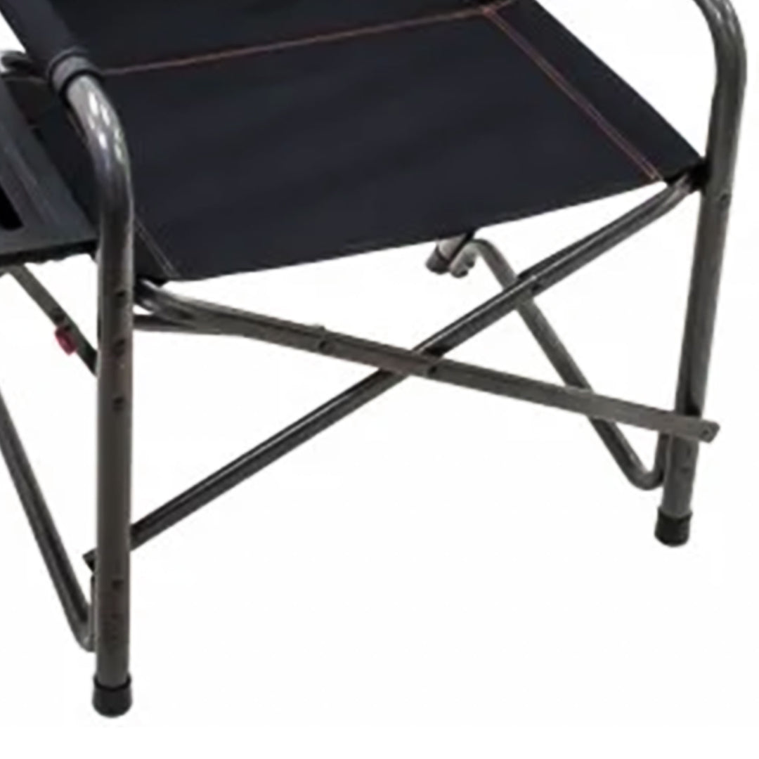 RIO Brands XXL Oversized Director’s Chair with Side Table and Carry Straps, Gray - VMInnovations