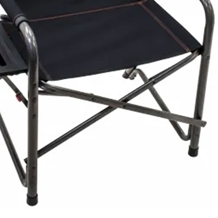 RIO Brands XXL Oversized Director’s Chair with Side Table and Carry Straps, Gray - VMInnovations