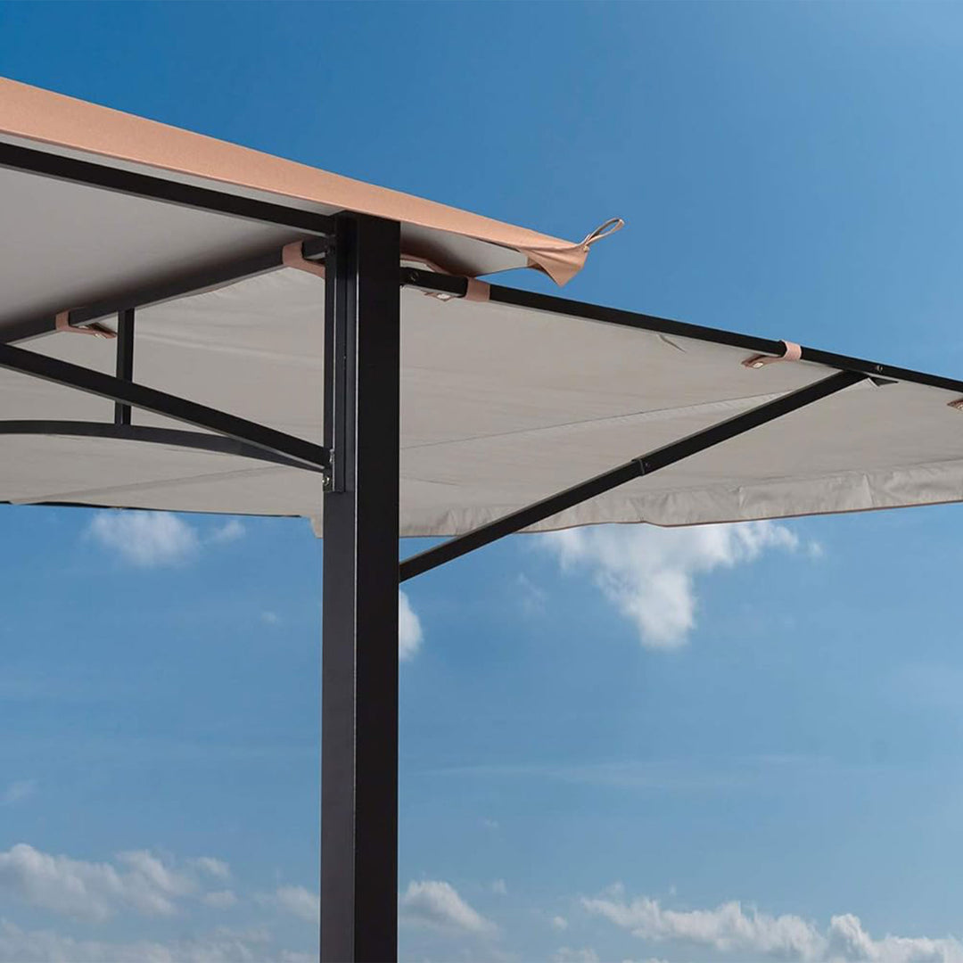 ShelterLogic 11x11Ft Redwood Gazebo w/Retractable Awning, Bronze (For Parts) - VMInnovations