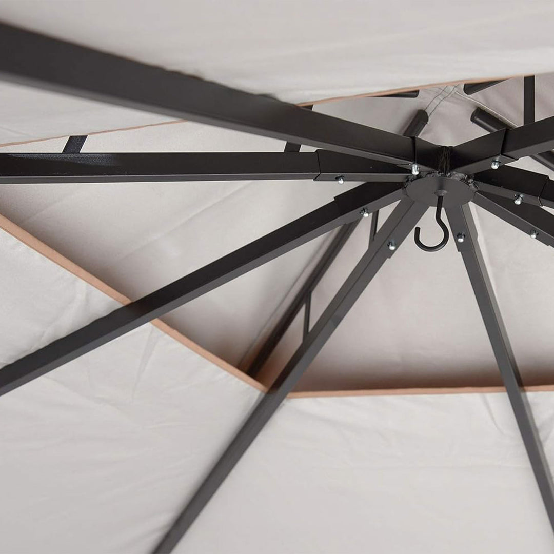ShelterLogic 11x11Ft Redwood Gazebo w/Retractable Awning, Bronze (For Parts) - VMInnovations