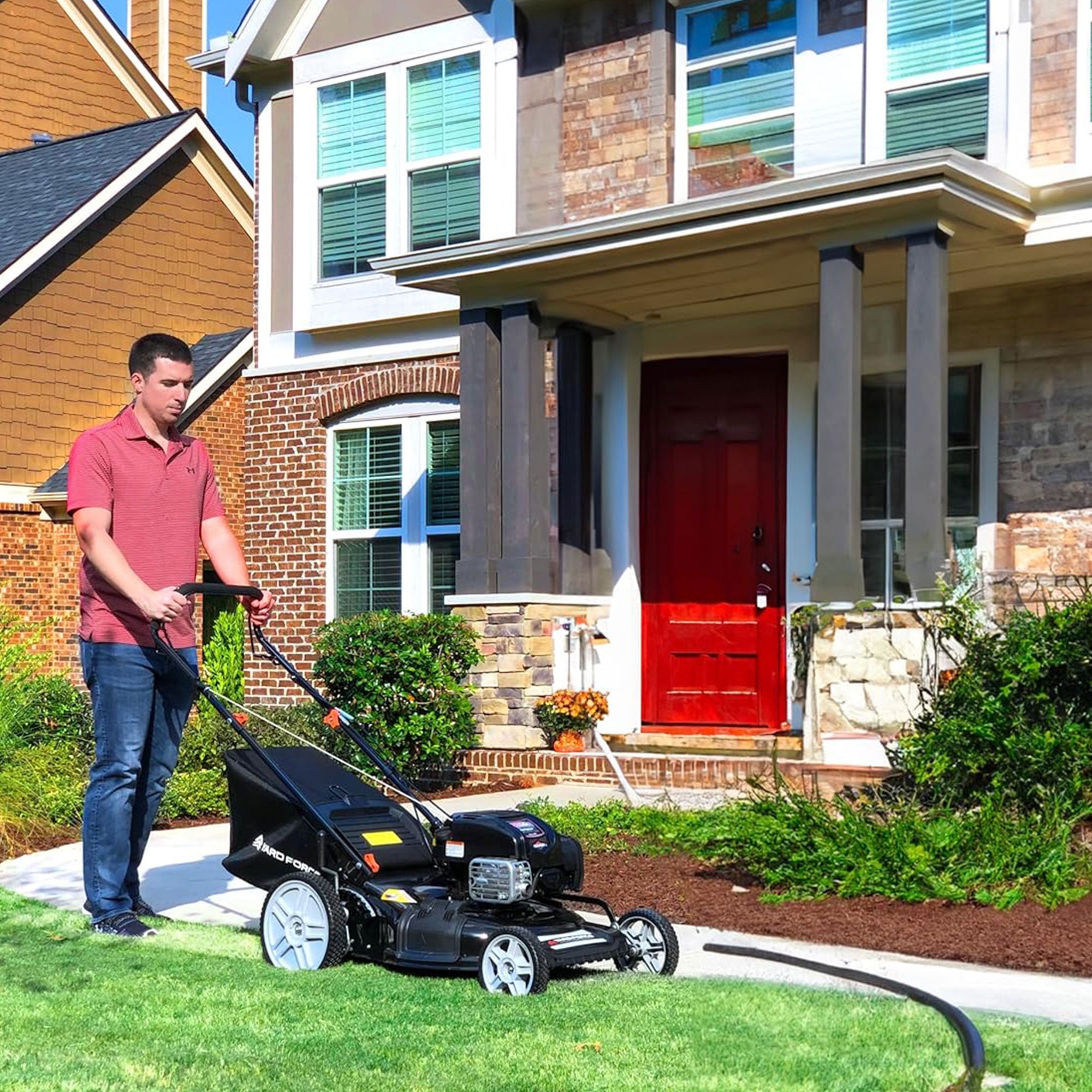 Yard Force Self Propelled 3-in-1 Gas Powered Push Lawn Mower with 22" Steel Deck - VMInnovations