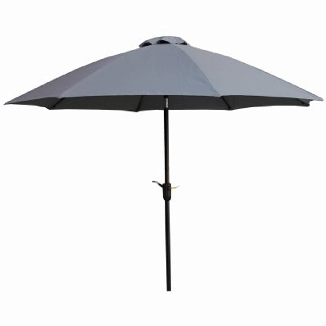 Four Seasons Courtyard 9ft Lift Auto Tilt System Patio Umbrella, Gray (Open Box)