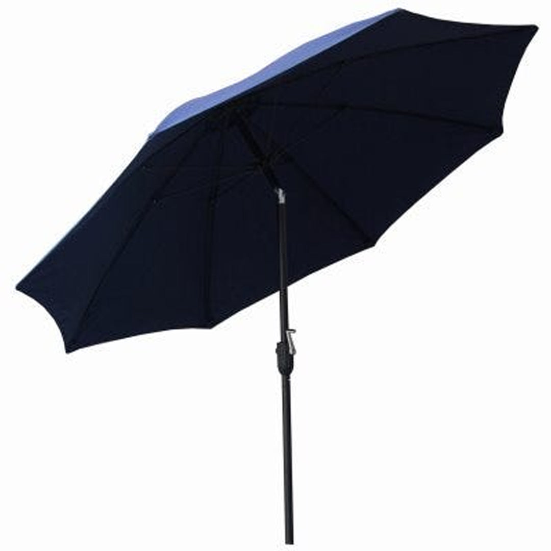 Four Seasons Courtyard 9 Foot Crank Lift Auto Tilt System Patio Umbrella, Navy