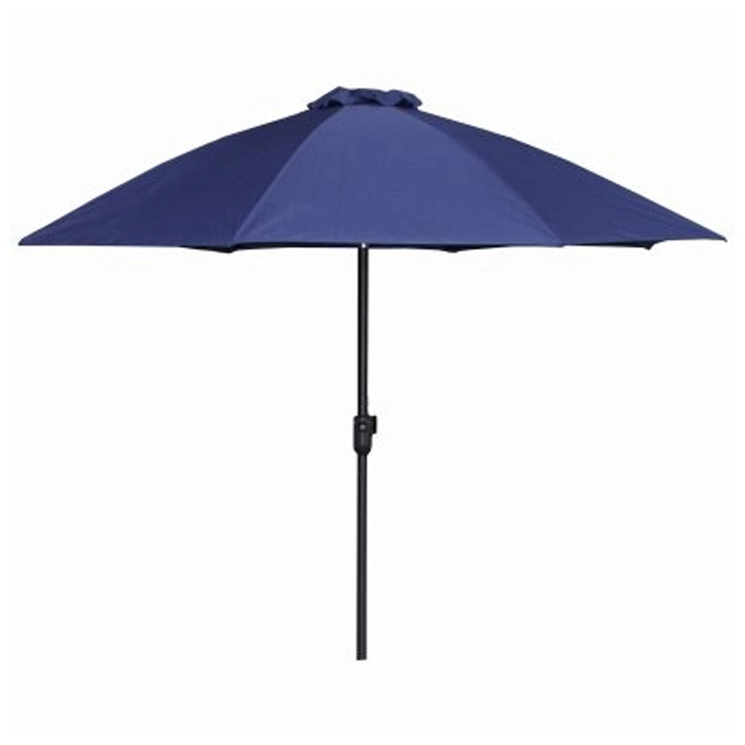 Four Seasons Courtyard 9 Foot Crank Lift Auto Tilt System Patio Umbrella, Navy