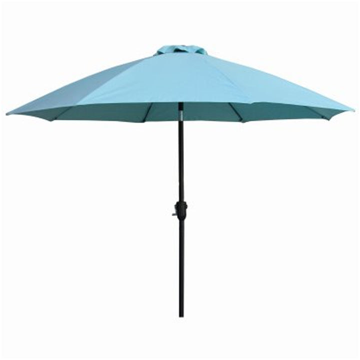 Four Seasons Courtyard 9 Foot Crank Lift Auto Tilt System Patio Umbrella, Green