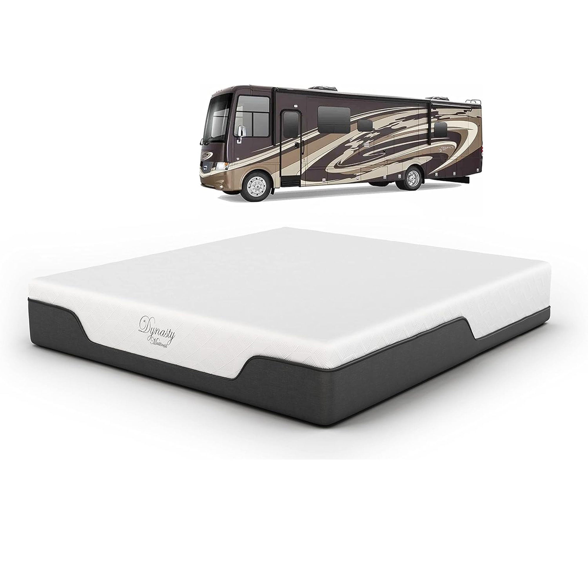 Dynasty Mattress 8" CoolBreeze Gel Memory Foam RV Mattress, RV Queen (Open Box) - VMInnovations