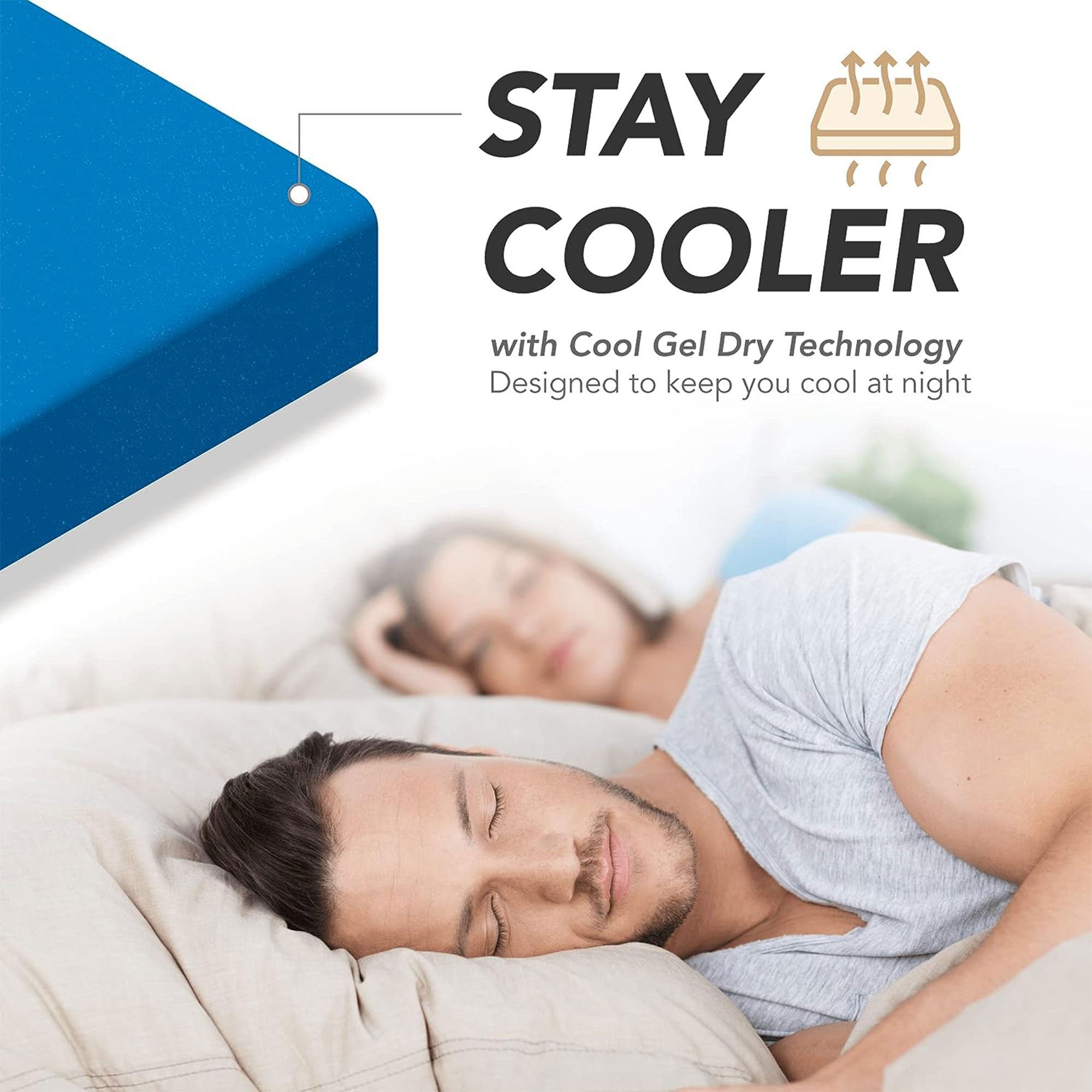 Dynasty Mattress 8" CoolBreeze Gel Memory Foam RV Mattress, RV Queen (Open Box) - VMInnovations