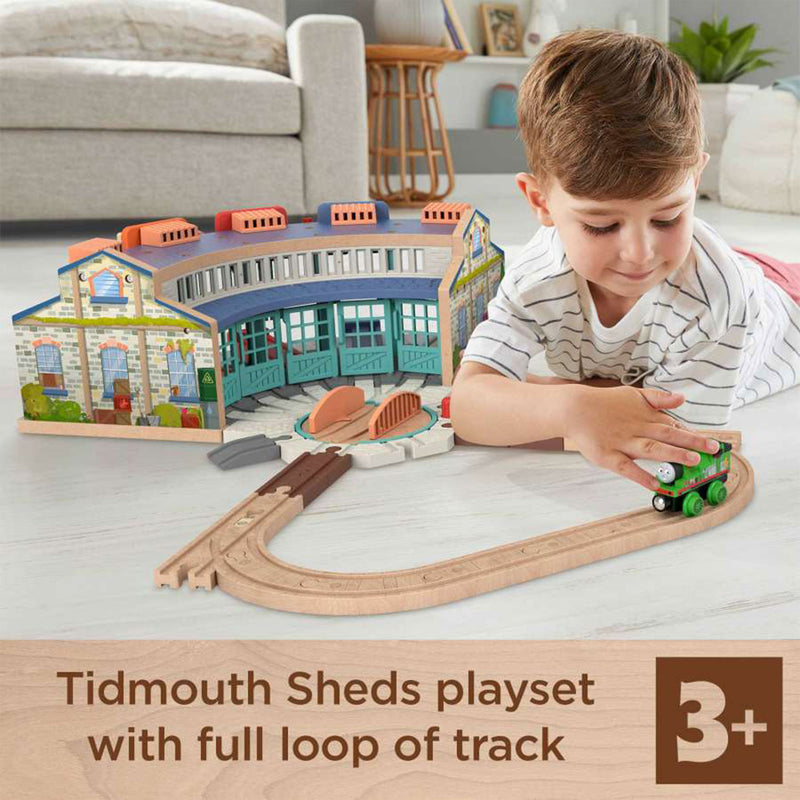 Fisher-Price Thomas and Friends Wooden Railway Tidmouth Sheds Starter Train Set