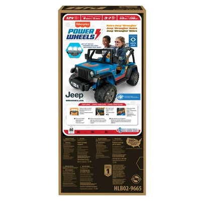 Fisher-Price Power Wheels 2 Seater Retro Jeep Wrangler Ride On Toy Car(Open Box) - VMInnovations