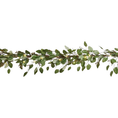 Noma Pre-Lit 9 Foot Christmas Garland with Battery Operated LED Lights (2 Pack)