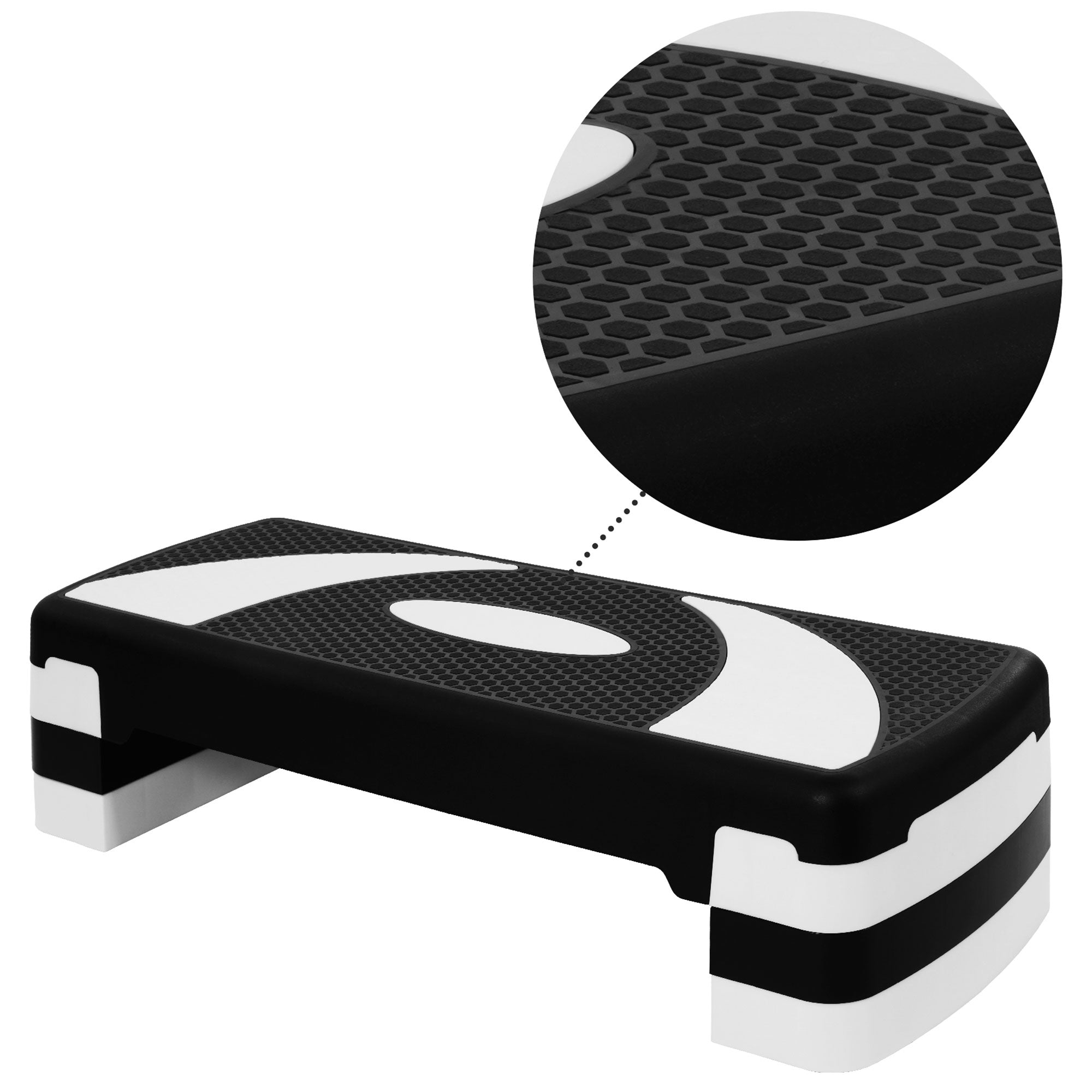 BalanceFrom Adjustable Workout Aerobic Step Platform Trainer w/Raisers(Open Box)