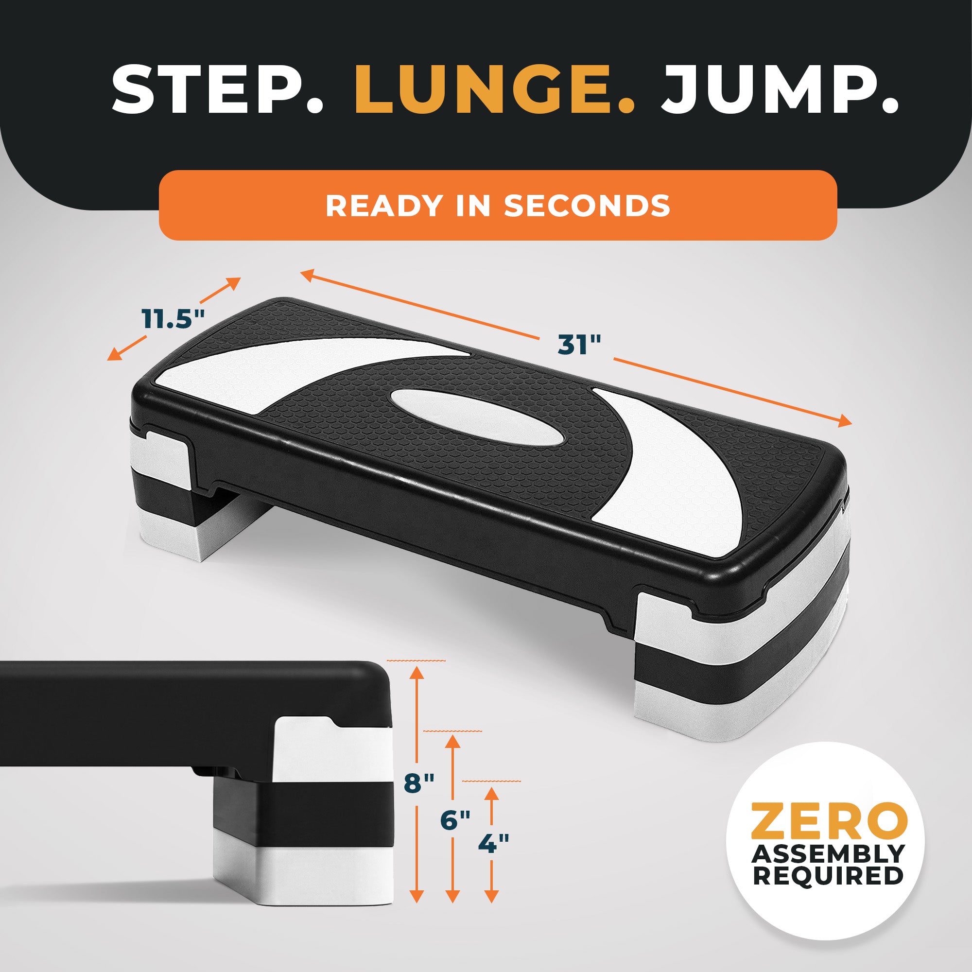 BalanceFrom Adjustable Workout Aerobic Step Platform Trainer w/Raisers(Open Box)