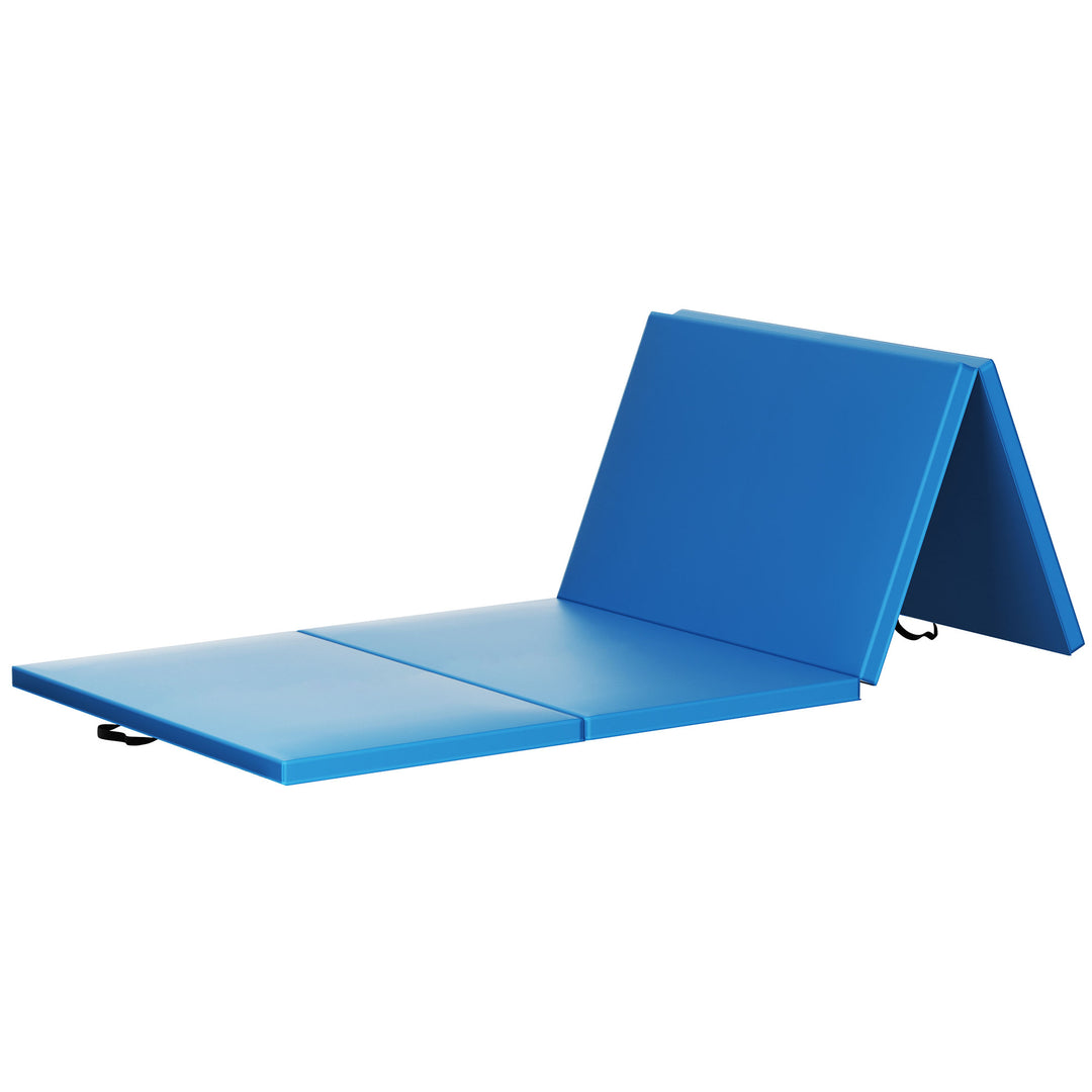 BalanceFrom 4' x 8' x 2" All Purpose Folding Gymnastics Gym Mat, Blue (Used) - VMInnovations