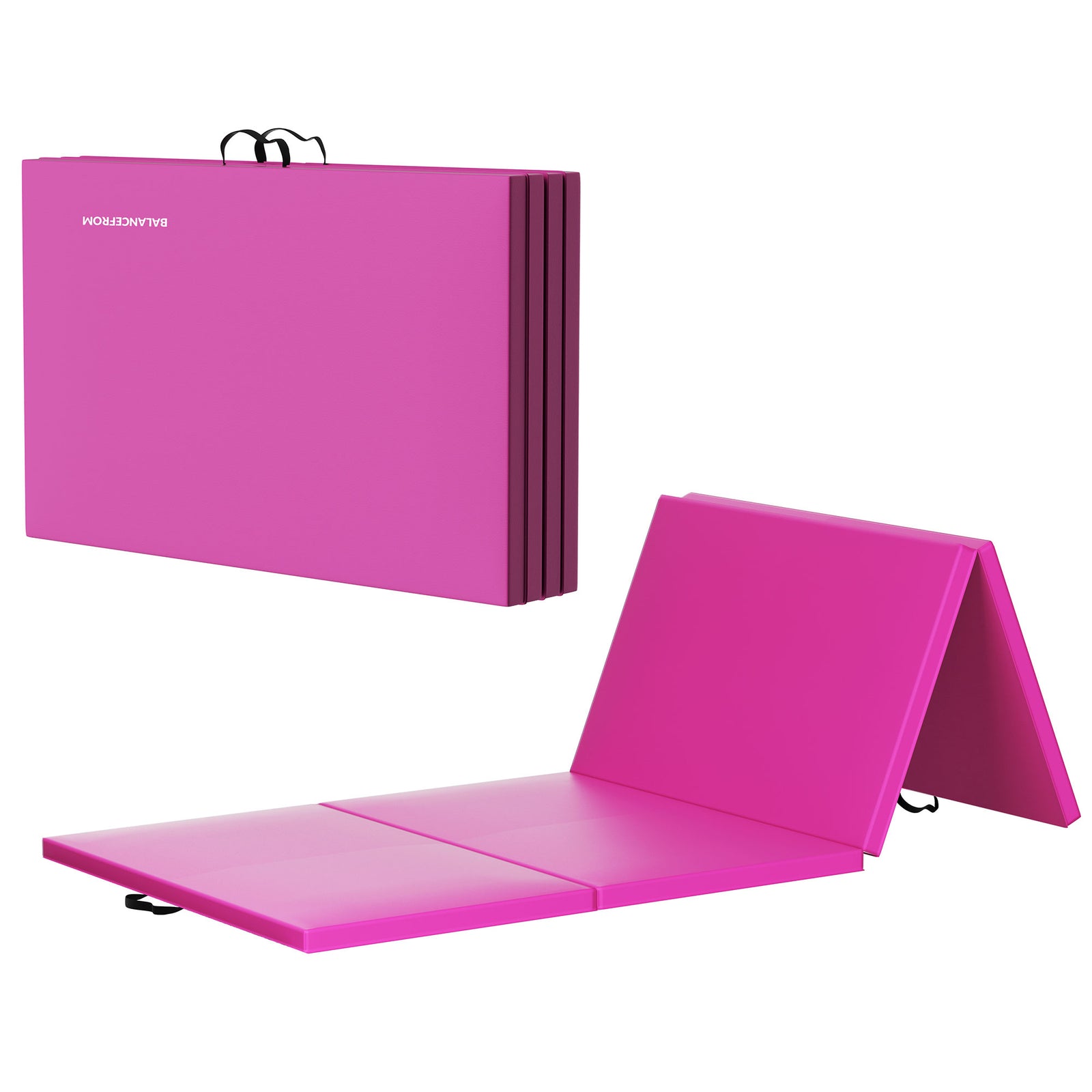 BalanceFrom 4' x 8' x 2" All Purpose Folding Fitness Gym Mat, Pink (Open Box) - VMInnovations