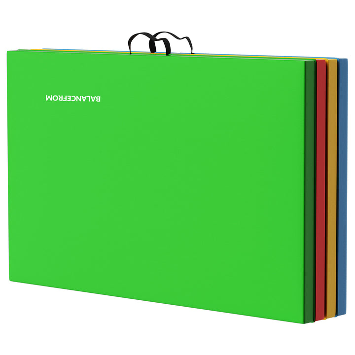 BalanceFrom 4' x 8' x 2" All Purpose Folding Fitness Gym Mat, Multi (Used)