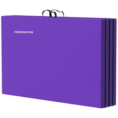 BalanceFrom 4' x 8' x 2" Folding Fitness Gymnastics Gym Mat, Purple (Used) - VMInnovations