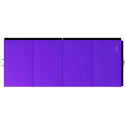 BalanceFrom 4' x 8' x 2" All Purpose Folding Fitness Gymnastics Gym Mat, Purple