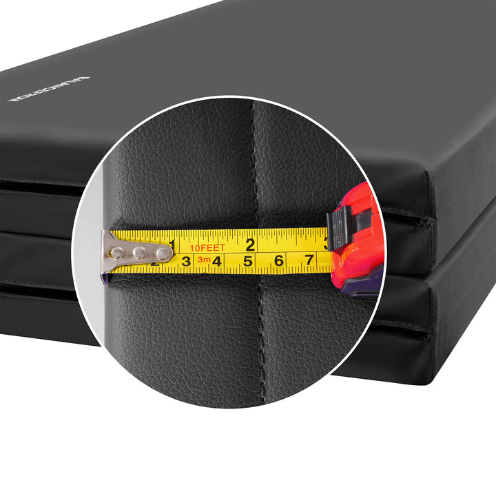 BalanceFrom 4' x 6' x 2" All Purpose Folding Fitness Gymnastics Gym Mat, Black - VMInnovations