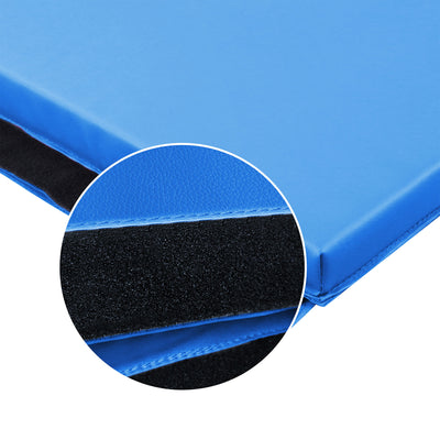 BalanceFrom 4' x 6' x 2" All Purpose Folding Gymnastics Gym Mat, Blue (Used)