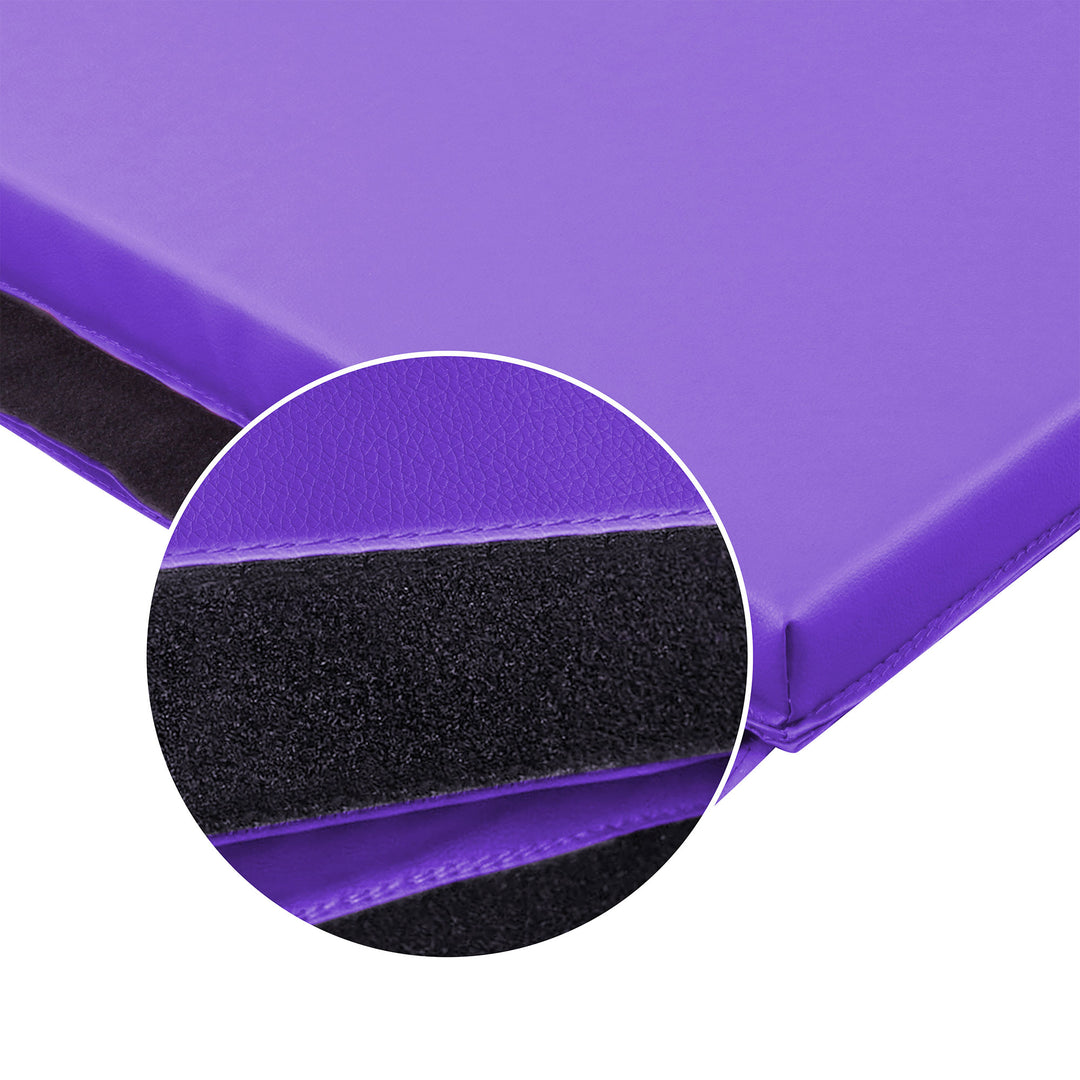 BalanceFrom 4' x 6' x 2" All Purpose Folding Gymnastics Gym Mat, Purple (Used)