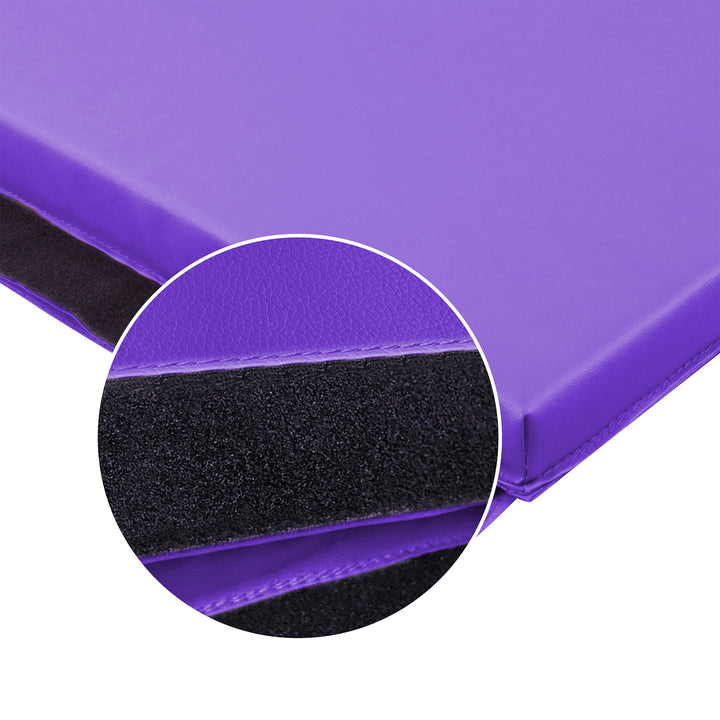 BalanceFrom 4' x 6' x 2" All Purpose Folding Gymnastics Gym Mat, Purple (Used)