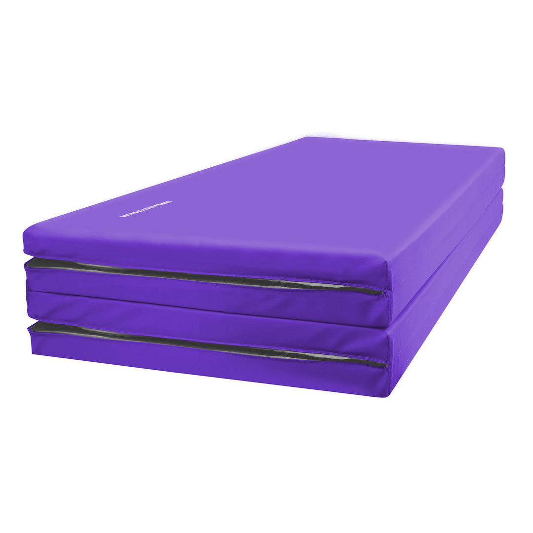 BalanceFrom 4' x 6' x 2" All Purpose Folding Gymnastics Gym Mat, Purple (Used) - VMInnovations