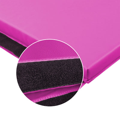 BalanceFrom 4' x 6' x 2" All Purpose Folding Fitness Gymnastics Gym Mat, Pink - VMInnovations