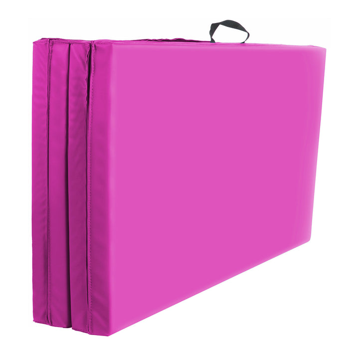BalanceFrom 4'x6'x2" All Purpose Folding Fitness Gymnastics Gym Mat, Pink (Used) - VMInnovations