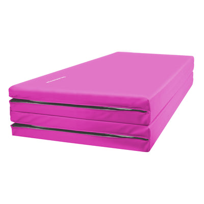 BalanceFrom 4' x 6' x 2" All Purpose Folding Gymnastics Gym Mat, Pink (Open Box)