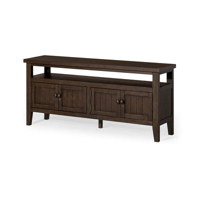 Maven Lane Turner Wooden Media Unit in Antiqued Brown Finish (Used) - VMInnovations