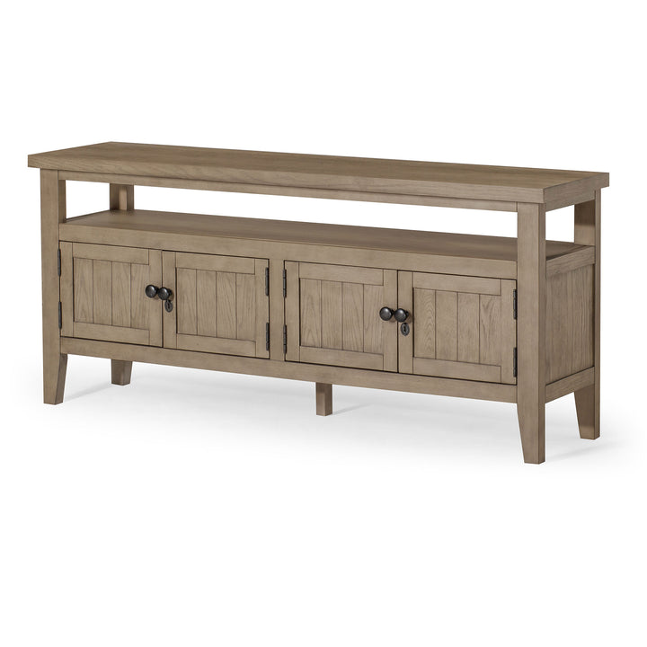 Maven Lane Turner Wooden Media Unit in Antiqued Grey Finish