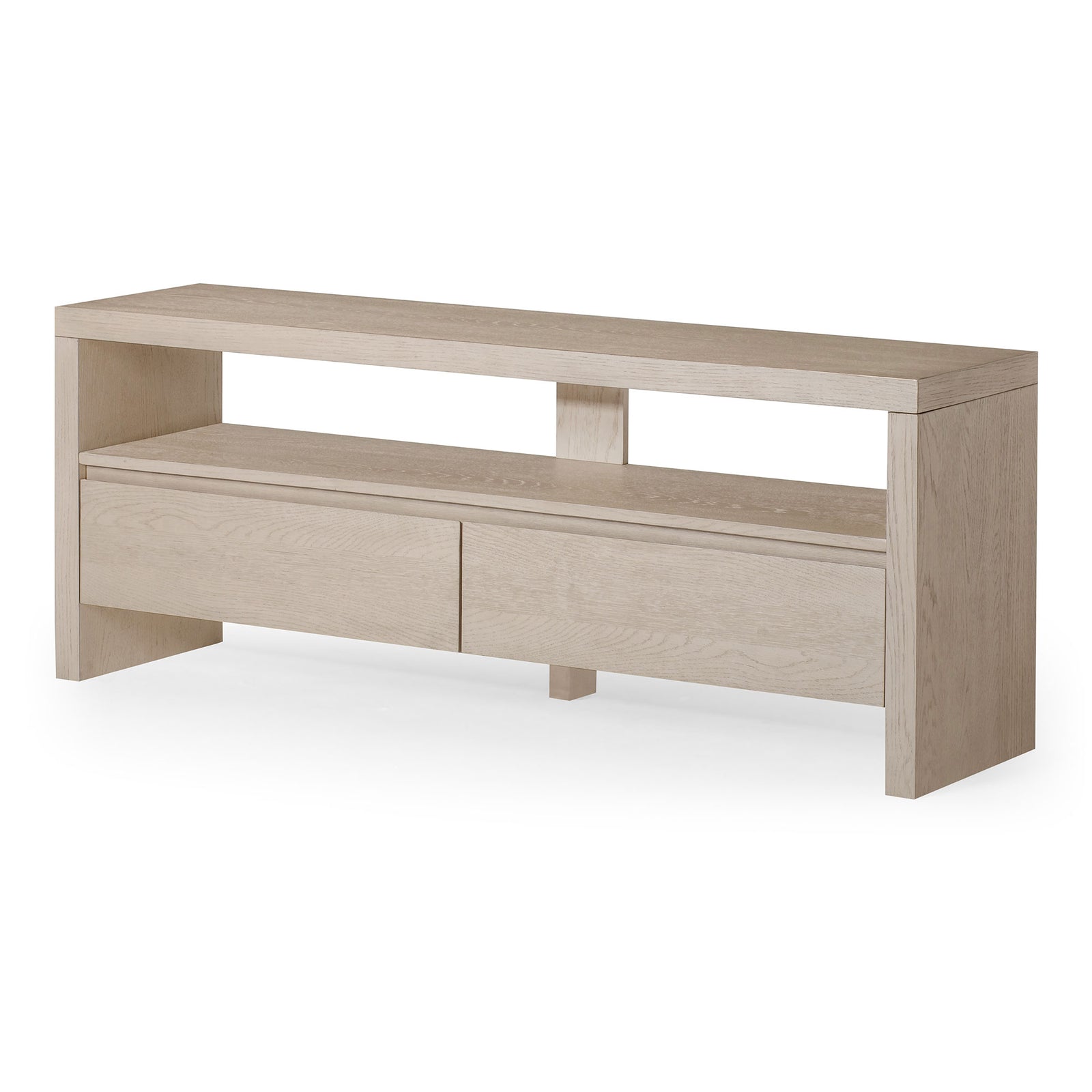 Maven Lane Ada Contemporary Wooden Media Unit in Refined White Finish (Open Box) - VMInnovations