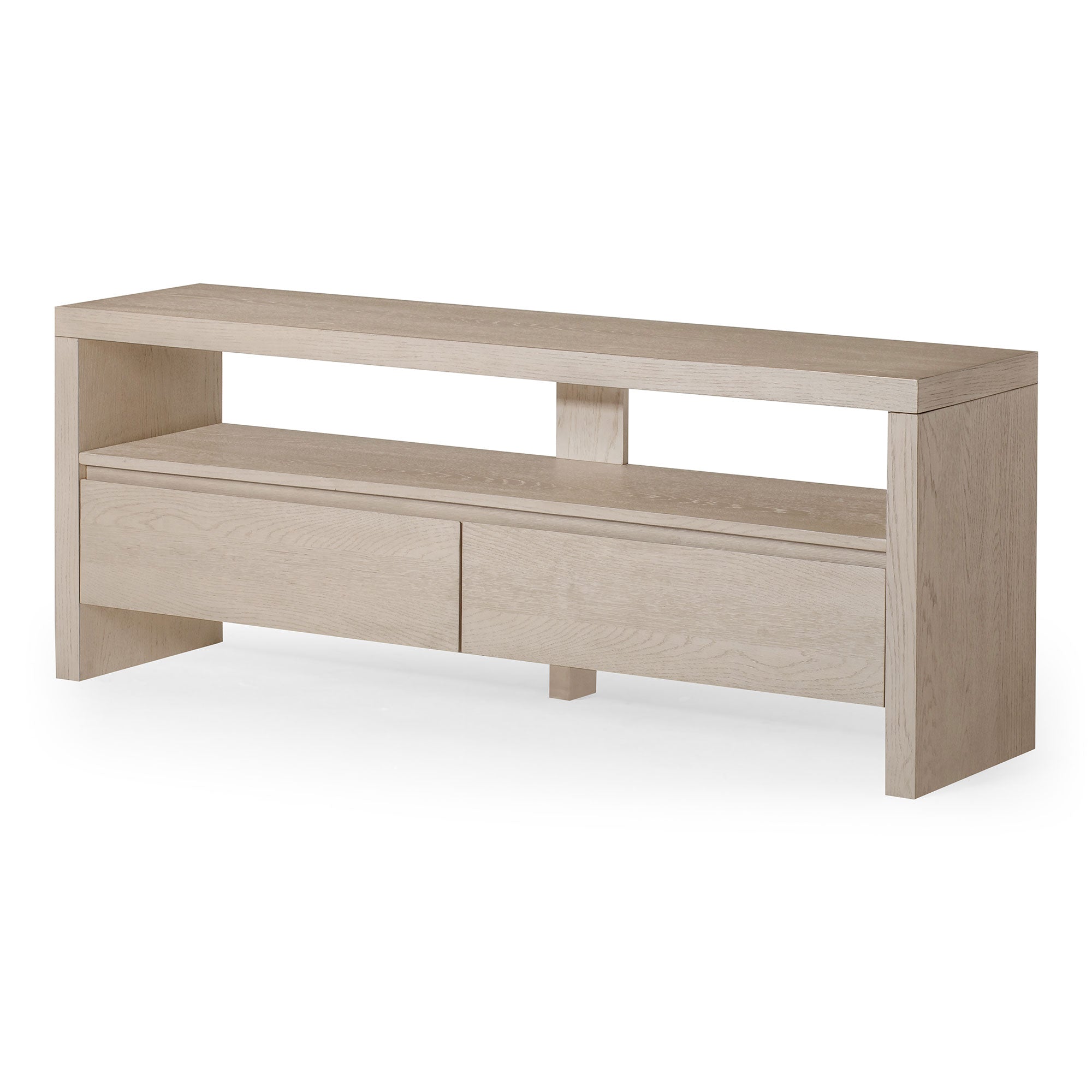 Maven Lane Ada Contemporary Wooden Media Unit in Refined White Finish (Open Box) - VMInnovations