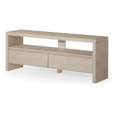 Maven Lane Ada Contemporary Wooden Media Unit in Refined White Finish (Open Box)