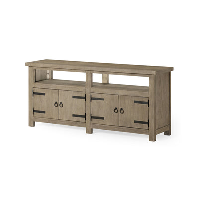 Maven Lane Luca Rustic Wooden Media Unit in Weathered Grey Finish (For Parts) - VMInnovations