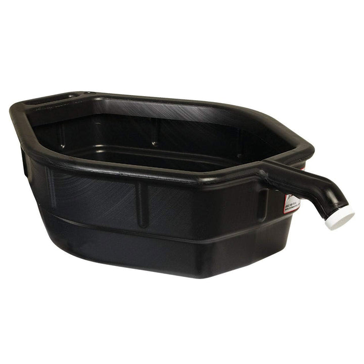 Midwest Can 5 Gallon Large Open Top Drain Pan with Back Handle and Front Spout