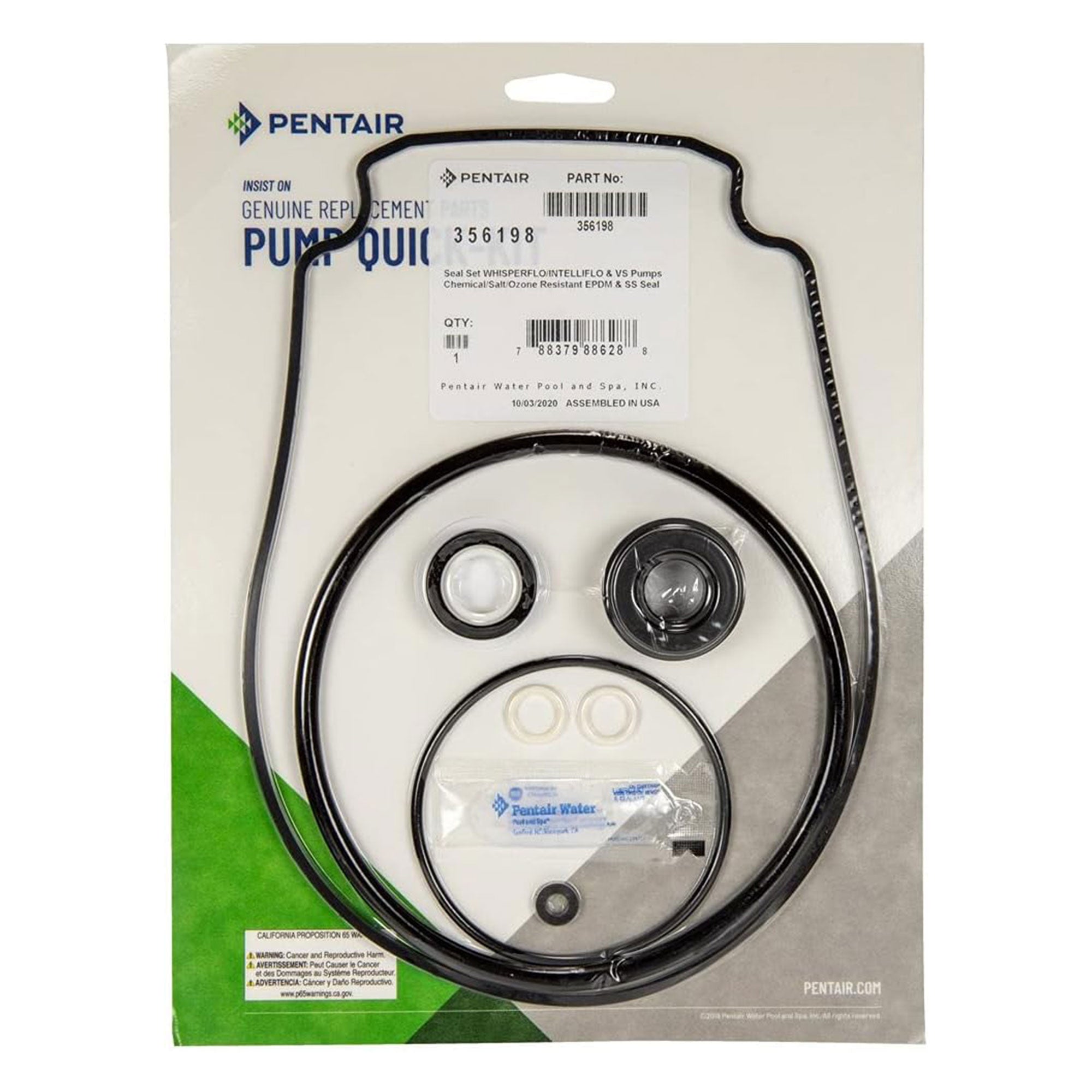 Pentair Pool Pump Seal Set Kit For WhisperFlo and IntelliFlo Pumps (Used) - VMInnovations