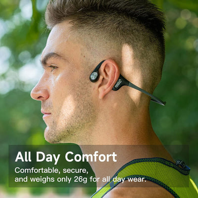 MOJAWA MOJO 2 Run Air Bone Conduction Bluetooth Sport Headphones,Black(Open Box) - VMInnovations
