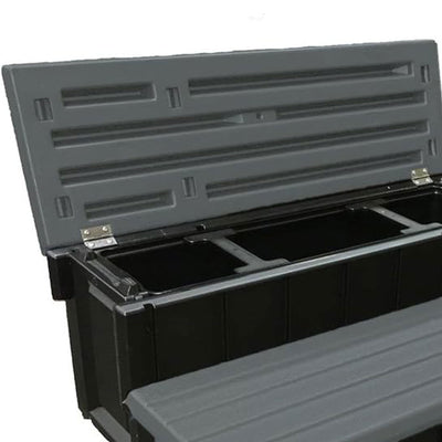 Confer Plastics Leisure Accents Outdoor Spa Hot Tub Storage Steps, Deep Gray - VMInnovations