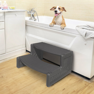 Confer Plastics Handi-Step Spa Hot Tub Stairs, Charcoal Grey (Open Box) - VMInnovations