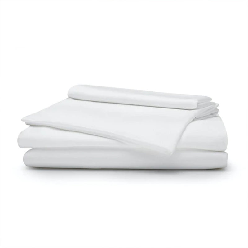 Sleepgram Viscose from Bamboo Full Bed Sheet Set with 2 Pillowcases, White