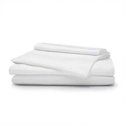 Sleepgram Viscose Bamboo Full Bed Sheet Set w/2 Pillowcases, White (Open Box) - VMInnovations