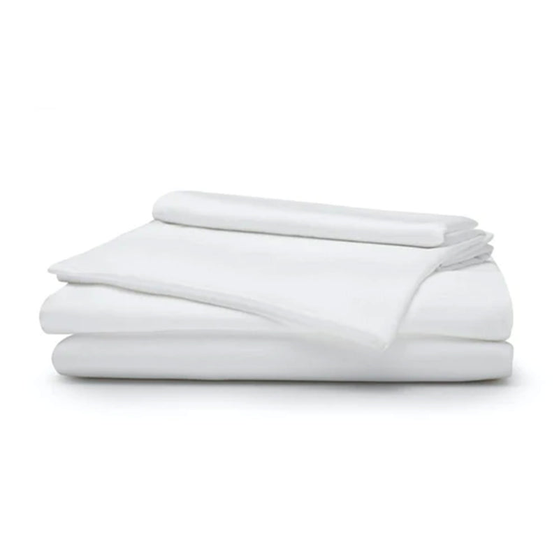 Sleepgram Viscose from Bamboo King Bed Sheet Set with 2 Pillowcases, White
