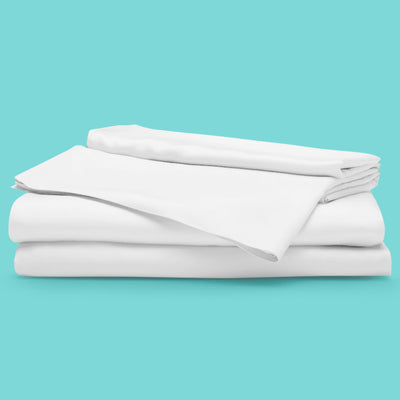 Sleepgram Viscose from Bamboo Queen Bed Set w/2 Pillowcases, White (Open Box)
