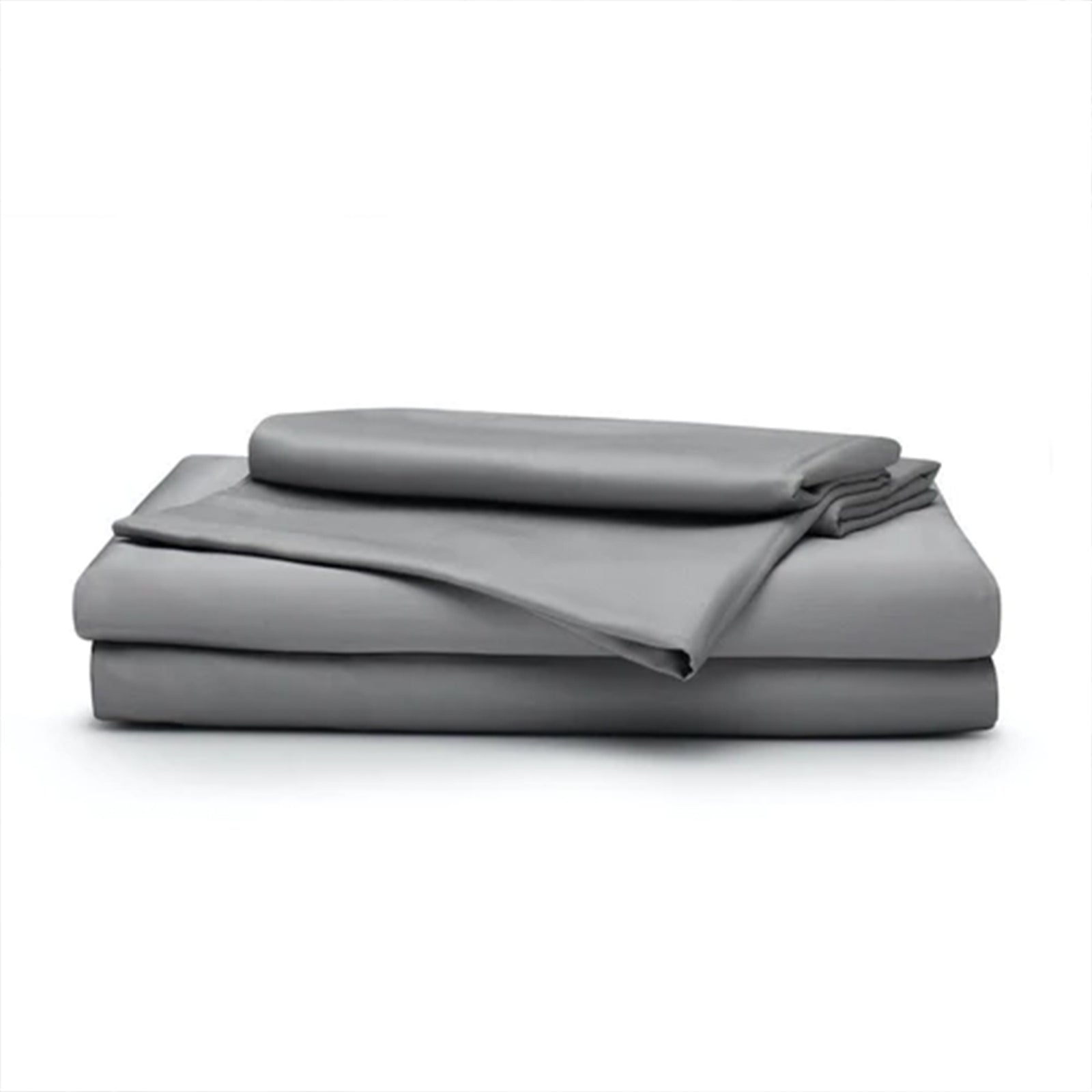 Sleepgram Viscose from Bamboo Twin Bed Sheet Set with 2 Pillowcases, Grey Stone - VMInnovations