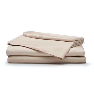 Sleepgram Bamboo Bed Sheet Set - 100% Pure Organic Bamboo Sheet Set - Breathable, Cooling, and Eco Friendly - 4 Pieces (Twin, Sand)
