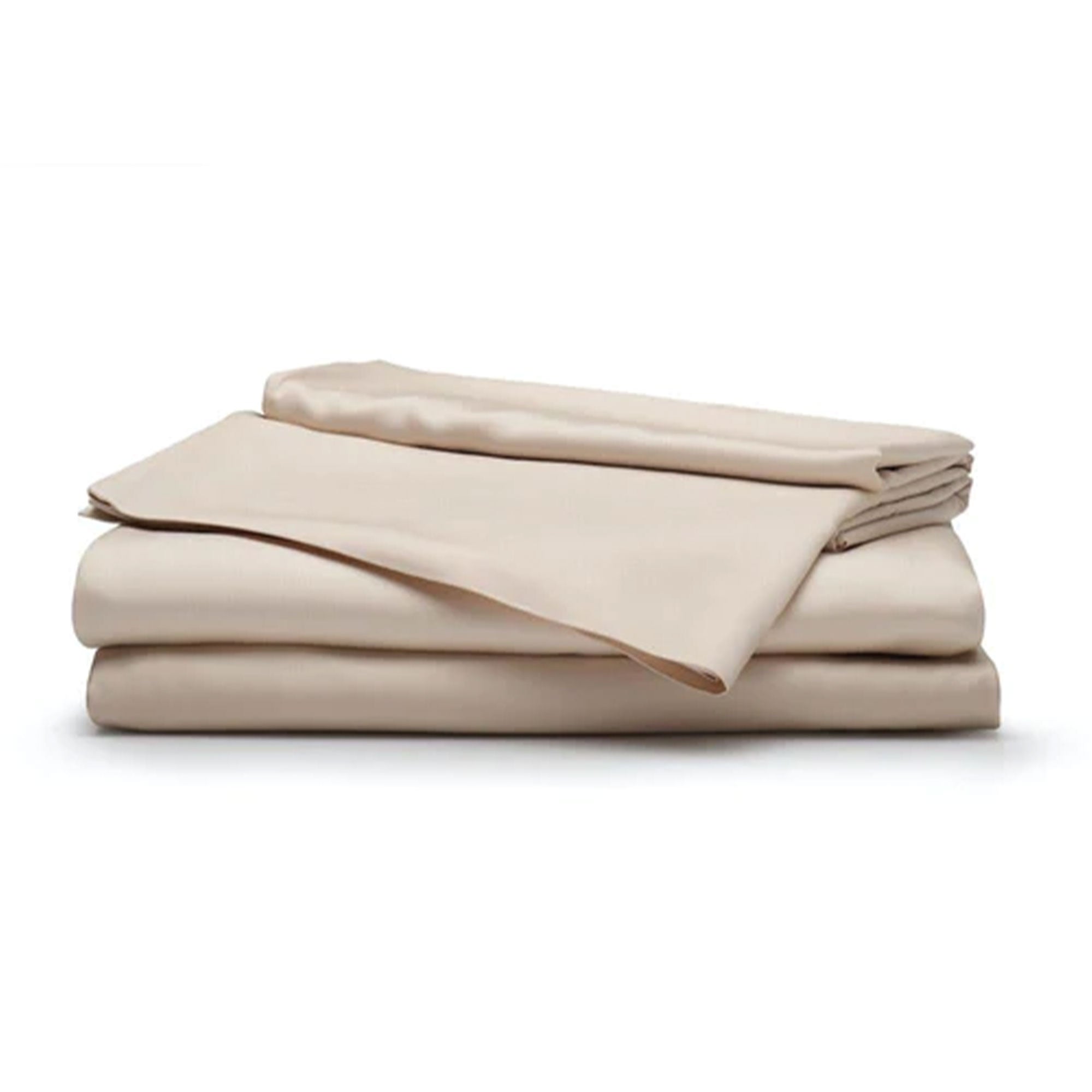 Sleepgram Bamboo Bed Sheet Set - 4 Pieces (Twin, Sand) (Open Box)