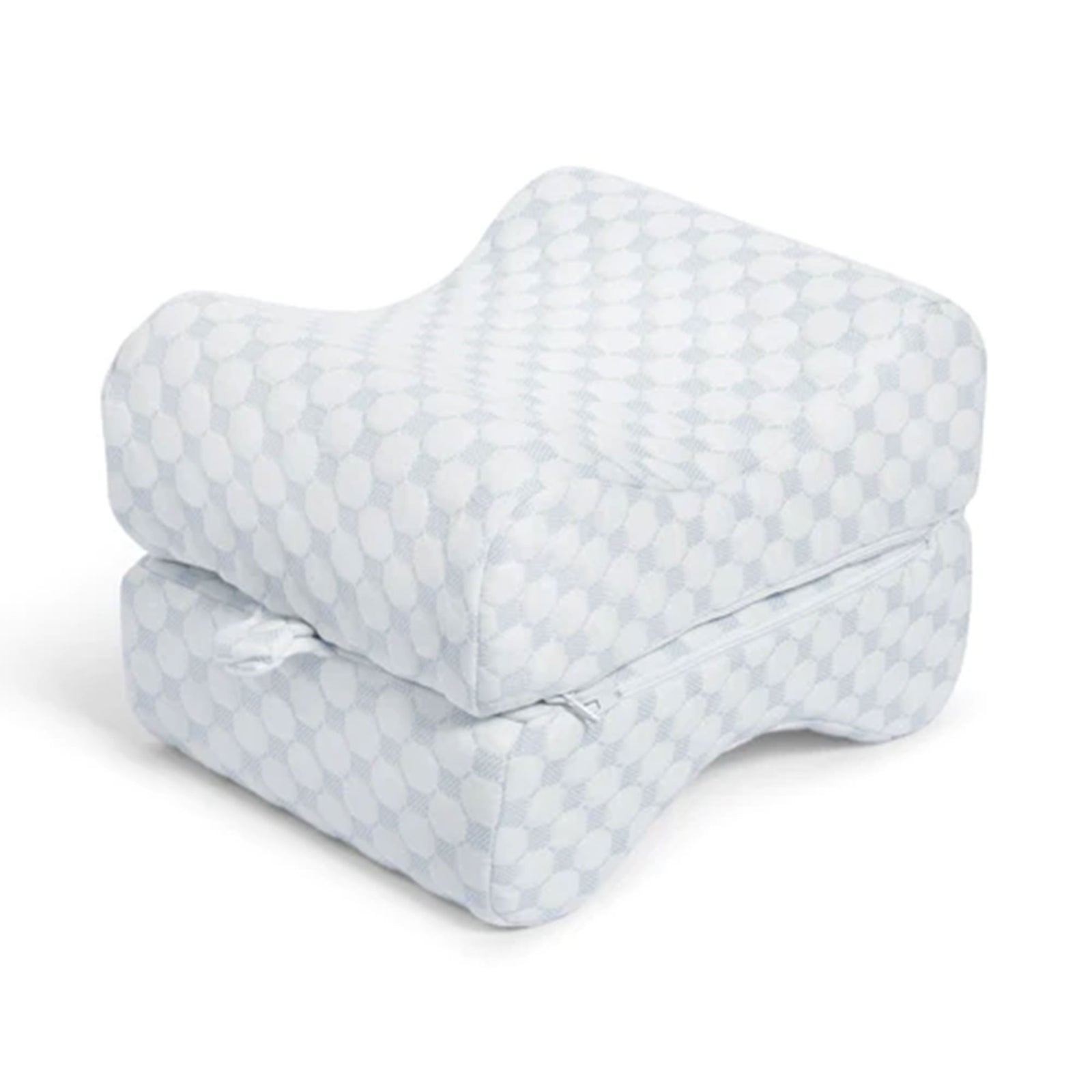 Sleepgram High Density Foam Contour Knee Pillow with Outer Cooling Cover, Gray - VMInnovations